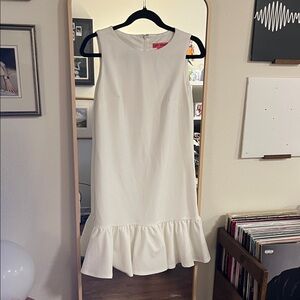 Betsey Johnson White Dress with Ruffle Detail